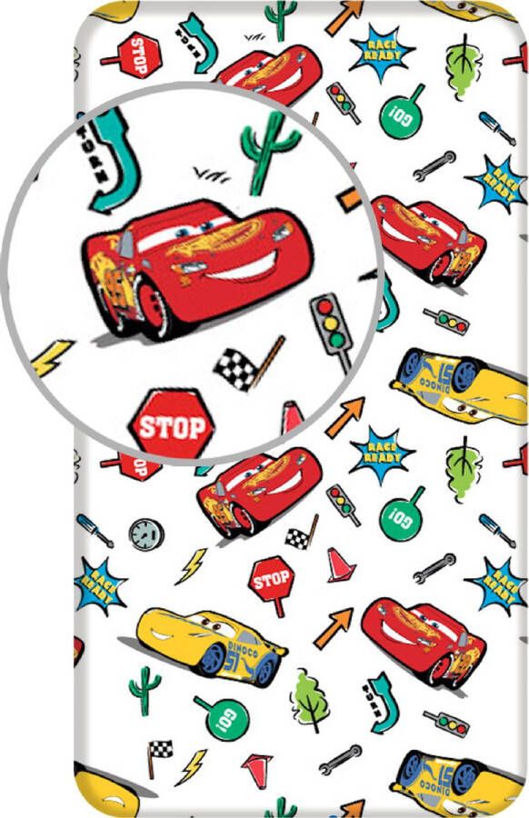 Disney Cars Hoeslaken Eenpersoons 90 x 200 cm Katoen