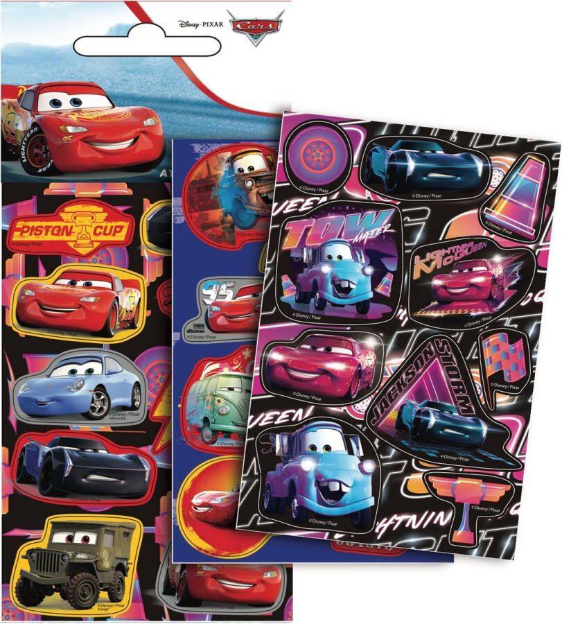 Disney Cars Holografisch Stickervellen Set van 3