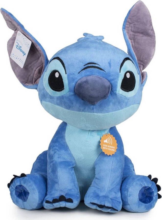 Disney Classics Disney Lilo & Stitch Pluche Knuffel (Blauw) + Geluid 45 cm {Disney Plush Toy Speelgoed knuffeldier knuffelpop voor kinderen jongens meisjes lilo en stitch angel leroy pratende stitch}