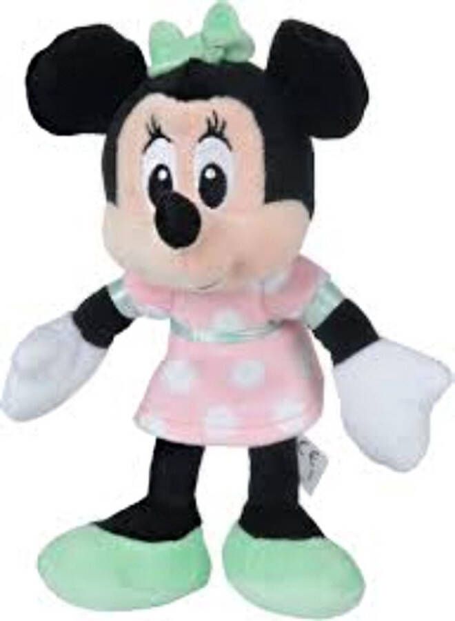 Disney Classics Minnie Mouse (Witte Stippen) Disney Junior Pluche Knuffel 20 cm {Mickey Mouse Plush Toy Speelgoed knuffelpop knuffeldier voor kinderen baby jongens meisjes}