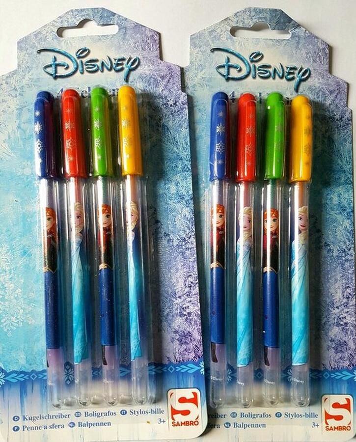 Disney 2 setjes Frozen gelpennen (2x 4 stuks)