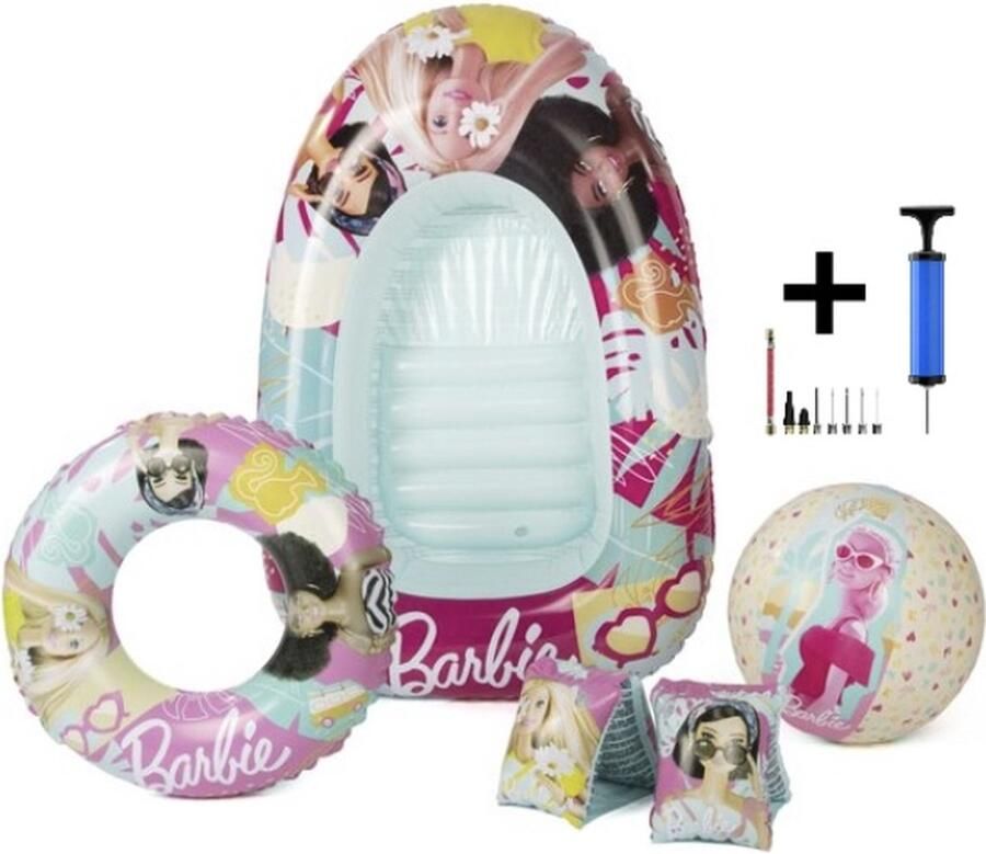 Disney Barbie Zwem Set Met Boot Barbie Zwemset Kind Zwem Accessoires Swimming Play Set + Pomp Roze Pink