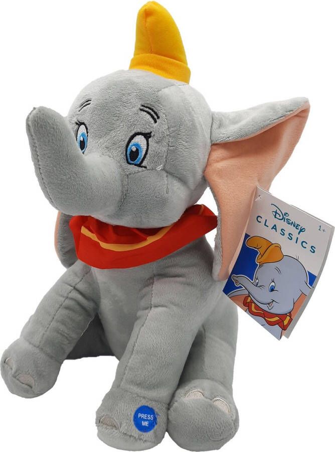 Disney Dombo (Dumbo) Olifant Knuffel Pluche Met geluid 30 cm