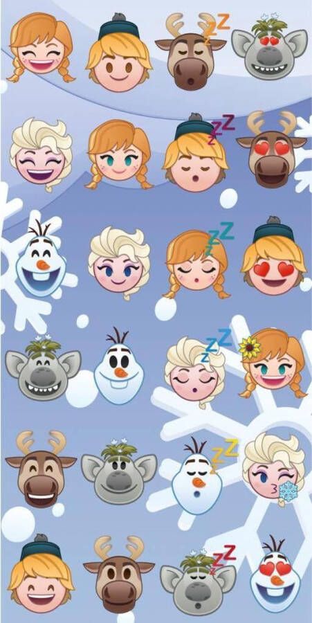 SimbaShop Disney Emoji Frozen Famous Strandlaken 70 X 140 Cm Multi