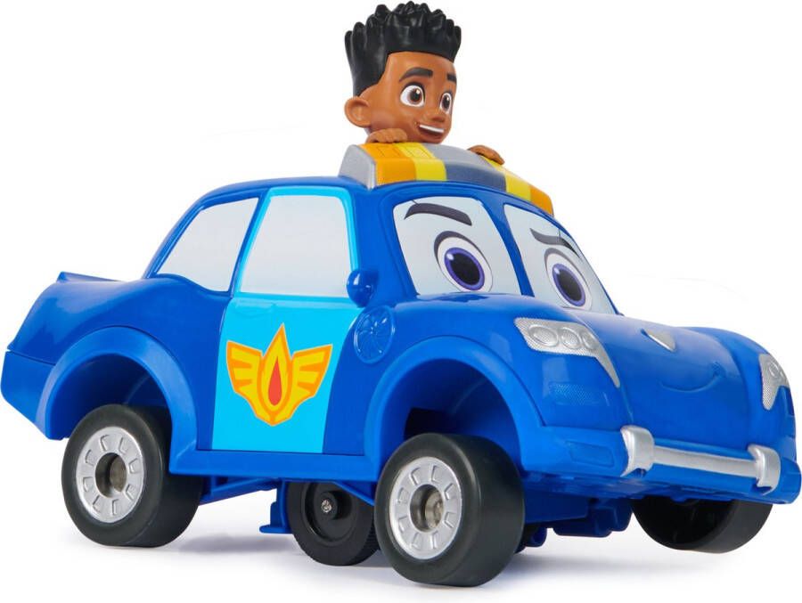 Disney Firebuds Vuur Vriendjes Jayden en Piston speelgoedauto met terugtrekfunctie en donut-driftactie