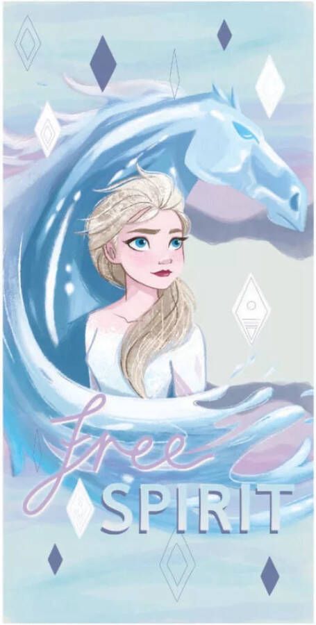 Disney Frozen 2 Frozen badhanddoek Free Spirit Elsa strandlaken 137 x 70 cm Fast Dry