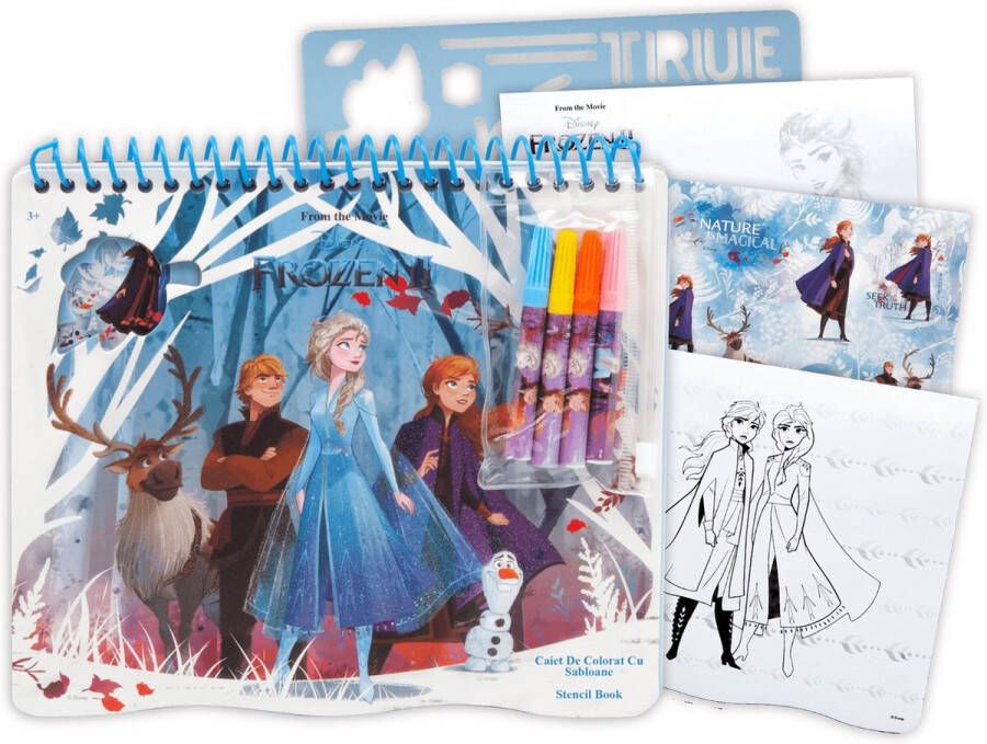 Disney Frozen 2 Kleurboek 20 X 21 5 Cm Karton Blauw wit 5-delig 5949043750204