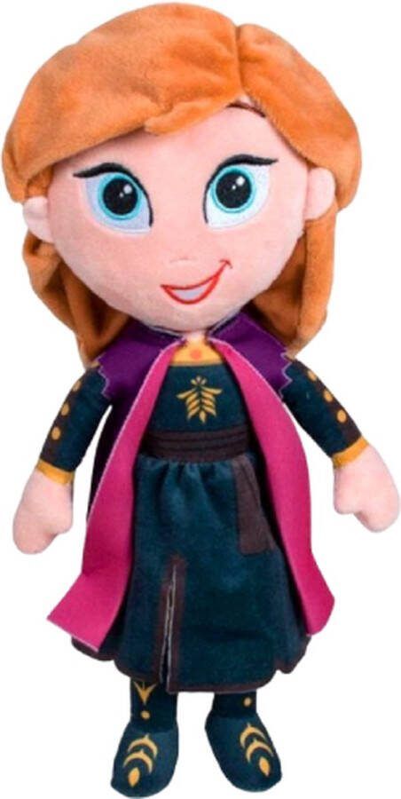 Disney Frozen Anna Pluche Knuffel 32 cm { 2 Plush Toy Speelgoed pop Knuffelpop Knuffeldier voor Kinderen Jongens Meisjes Anna Elsa Sven Olaf Sneeuwpop}