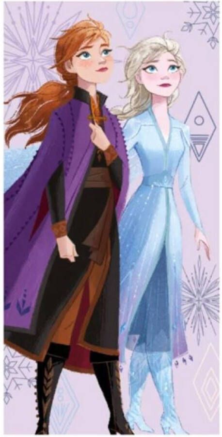 Disney Frozen badhanddoek multi colour Anna en Elsa strandlaken 137 x 70 cm