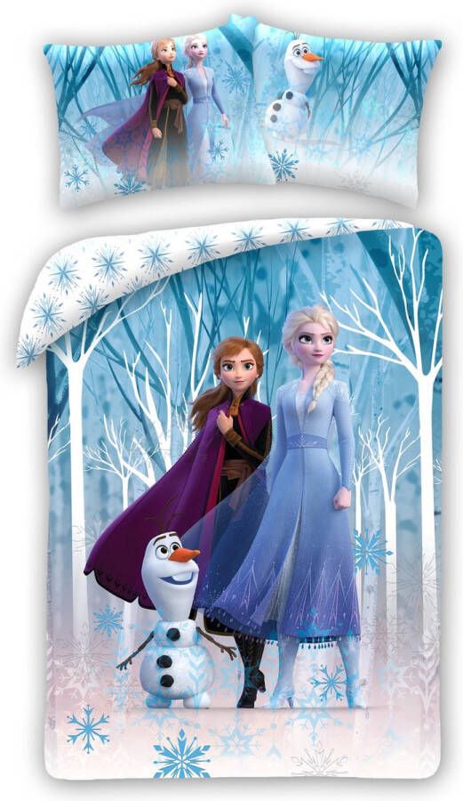 Disney Frozen Dekbedovertrek Anne Elsa & Olaf – 140 X 200 Cm Katoen GroteKussensloop70 X 90 Cm