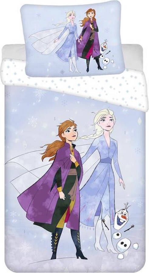 Disney Frozen Dekbedovertrek Sisters en Olaf Eenpersoons -140 x 200 cm Katoen