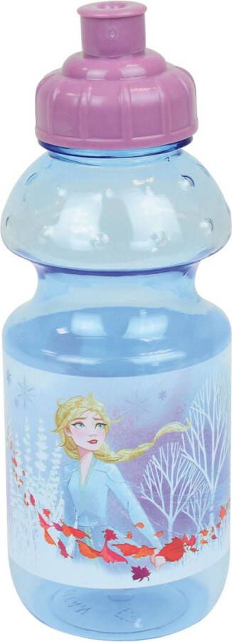 Disney Frozen drinkfles drinkbeker bidon met drinktuitje blauw kunststof 350 ml Schoolbekers