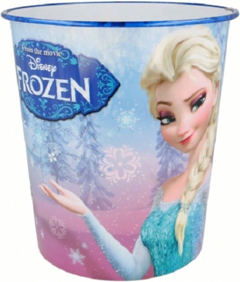 Disney Frozen Elsa Anna Olaf prullenbak kunststof metalen rand afvalemmer papierbak