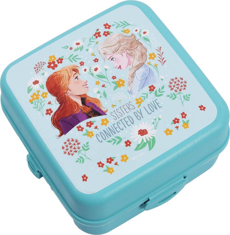 Disney Frozen Elsa & Anna Broodtrommel voor Kinderen Multivakken Design Ideaal voor Gezonde en Gevarieerde Kindersnacks Duurzaam & BPA-vrij