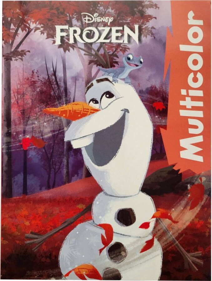 Disney Frozen multicolor Olaf 32 pagina's waarvan 17 voorbeelden en 17 kleurplaten prinsessen Anna en Elsa knutselen creatief kado