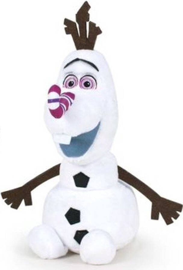 Disney Frozen Olaf met Lollipop Neus Pluche Knuffel 30 cm { 2 Plush Toy Speelgoed pop Knuffelpop Knuffeldier voor Kinderen Jongens Meisjes Anna Elsa Sven Olaf Sneeuwpop}