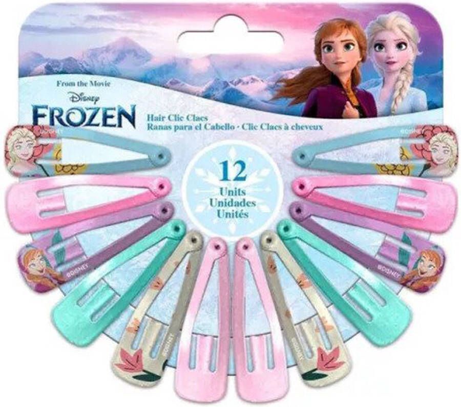 Disney Frozen Spirit Haarspeldjes Set 12 stuks kleurenmix snap haarklemmen kind haarklemmen baby meisjes dames