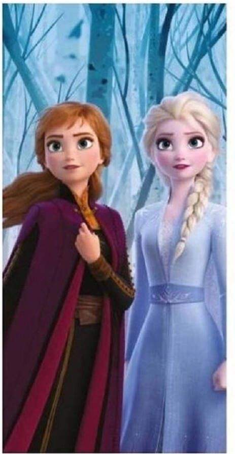 Disney Frozen strandlaken 100% katoen Anna en Elsa handdoek 140 x 70 cm