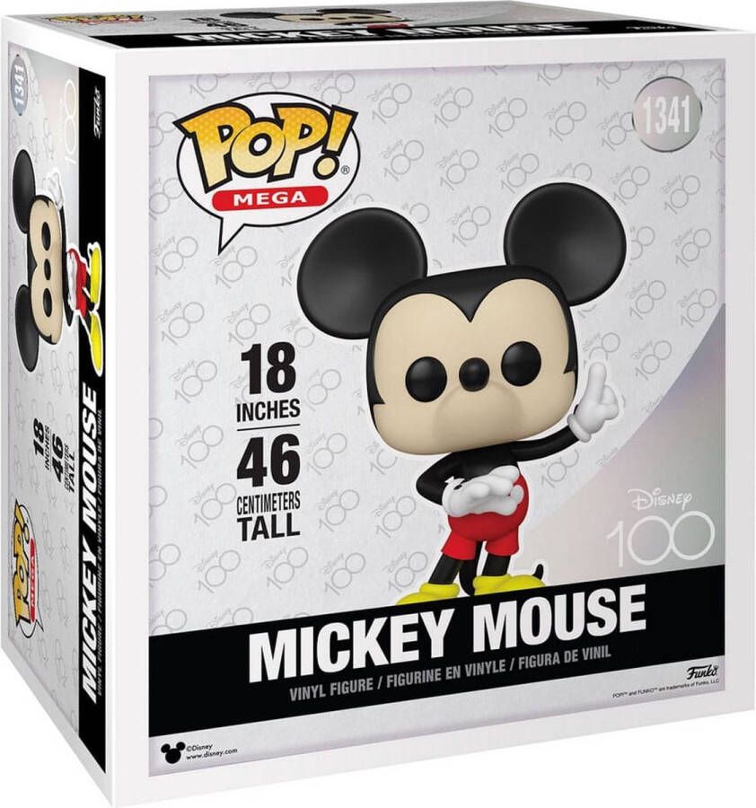 Disney Funko Mickey Mouse 100th Super Sized POP! Mega Mickey Mouse 46 cm Verzamelfiguur Multicolours