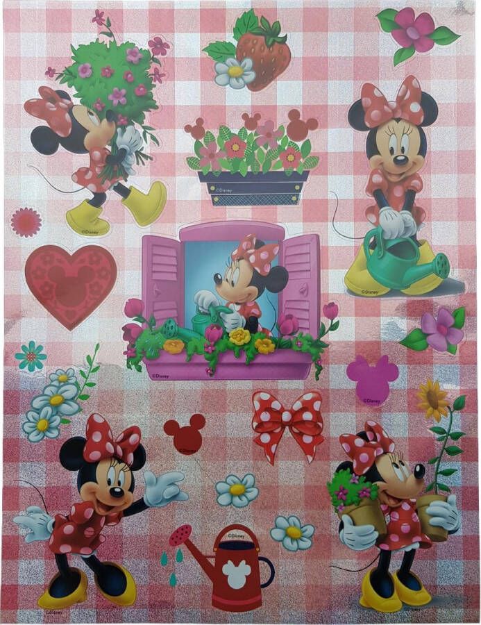 Disney Glitter stickers Minnie Bloemen