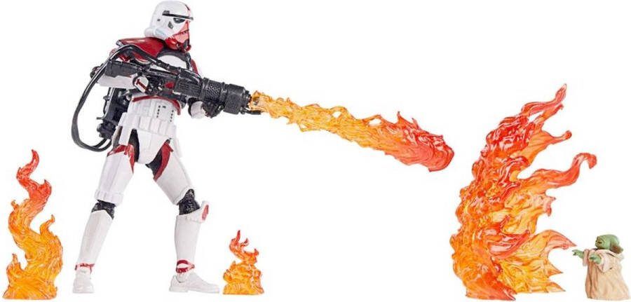 Disney Hasbro Star Wars Actiefiguur Incinerator Trooper & Grogu 10 cm The Mandalorian Vintage Collection 2022 Multicolours