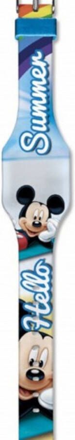 Disney horloge led Mickey Mouse junior 29 cm rubber blauw