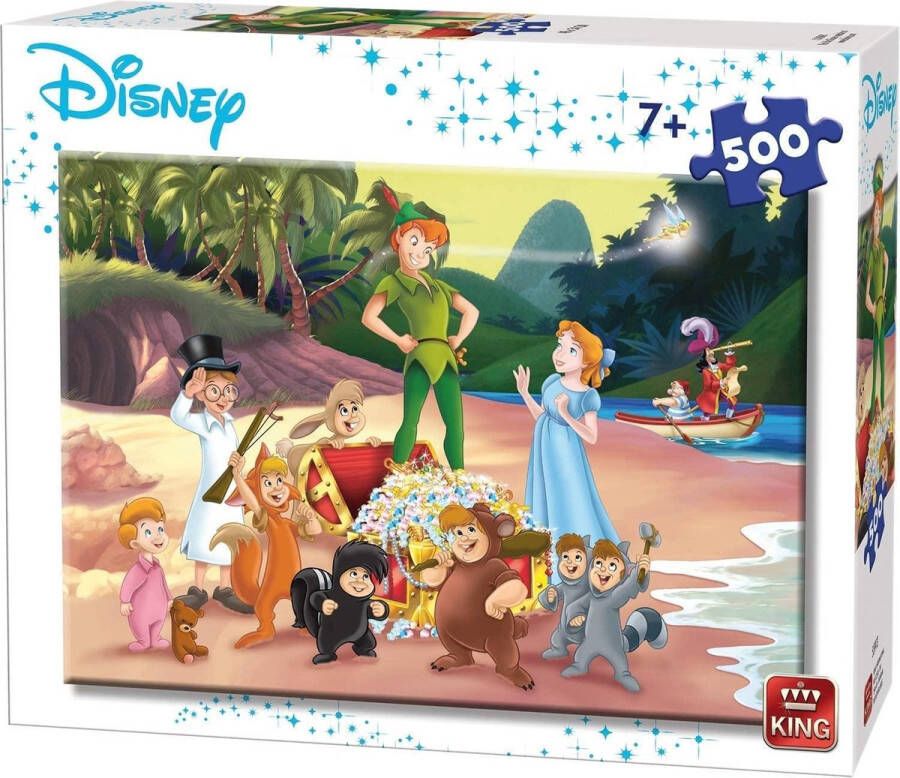 Disney King Puzzel Peter Pan 500 st. kinderen en volwassenen -- 48 x 34 cm