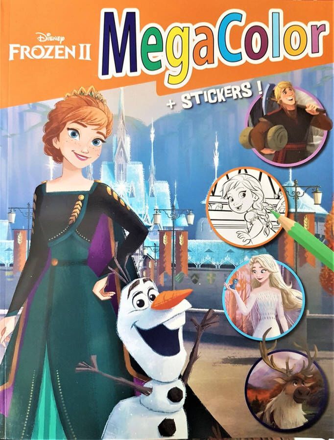 Disney Kleurboek Frozen 2 MegaColor kleur- en stickerboek Kleurboek met Stickers