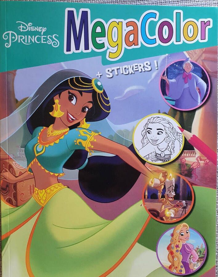 Disney kleurboek Megacolor Princess 210 x 297 mm 128 kleurplaten