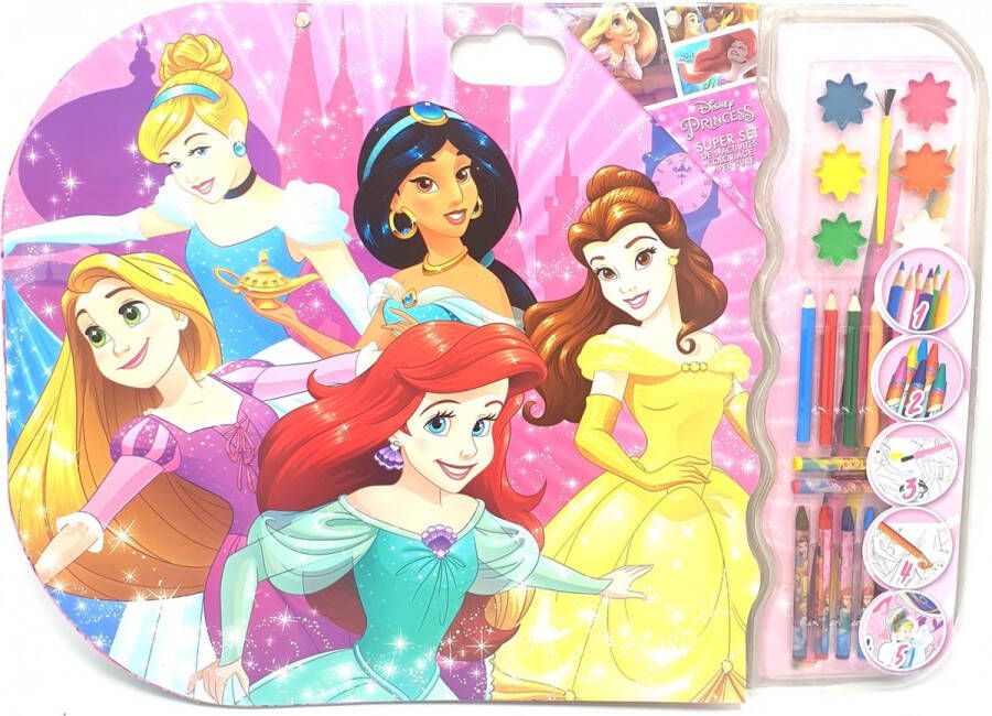 Disney Kleurset Prinsessen Xxxl Meisjes 53 X 58 Cm 27-delig knutselen- sinterklaas- schoencadeau schoencadeautje sinterklaas cadeautje