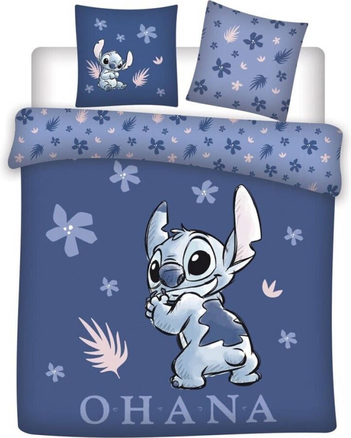 Disney Lilo & Stitch dekbedovertrek Blue Love 240 x 220 cm 2x 65 x 65 cm Katoen