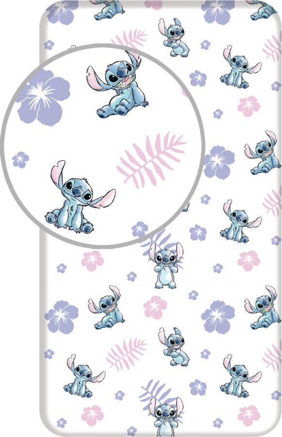 Disney Lilo & Stitch Lilo & Stitch Hoeslaken Happy Eenpersoons 90 x 190 200cm Katoen