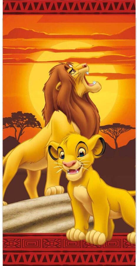 Disney Lion King Disney The Lion King Strandlaken Mufasa & Simba 70 x 140 cm Katoen