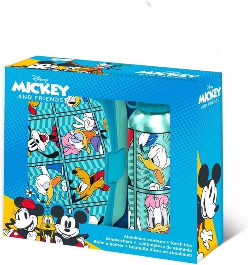Disney Lunchset Mickey And Friends Aluminium Groen 2-delig