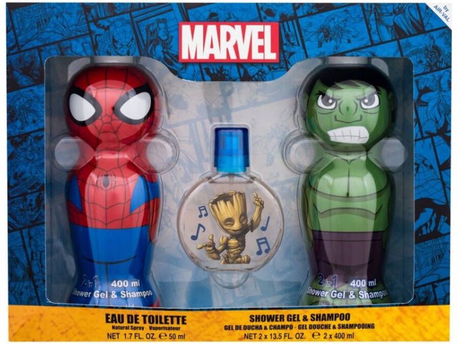 Disney Marvel Heroes set EDT 50 ml + 2 x 1D Gel & Shampoo 400 ml Spider-Man & Hulk