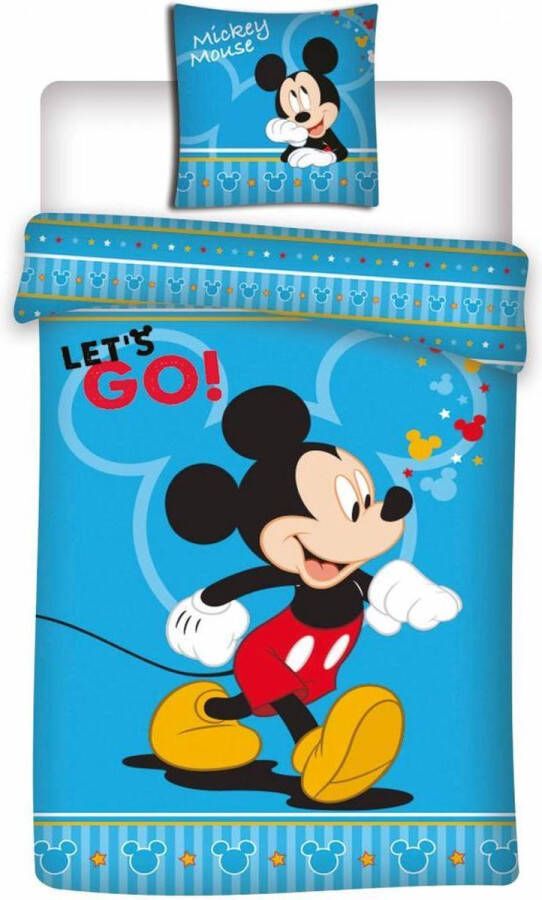 Disney Mickey Dekbedovertrek Eenpersoons 140x200 cm + 1 kussensloop 63x63 cm Polyester