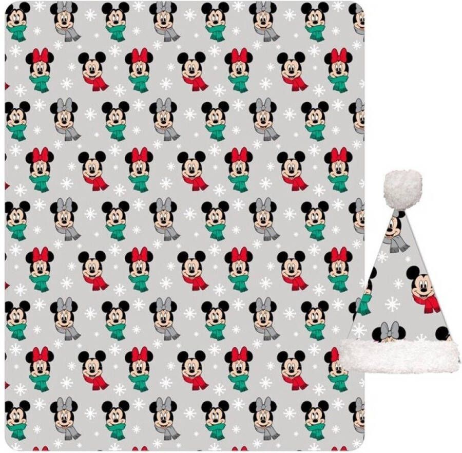 Disney Mickey & Minnie Mouse Disney Minnie & Mickey Mouse Fleeceplaid + Muts Winter 100 x 140 + 25 x 43 cm Polyester