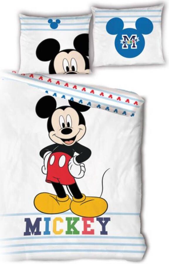 Disney Mickey Mouse Dekbedovertrek Eenpersoons 140 x 200 cm Bio Katoen