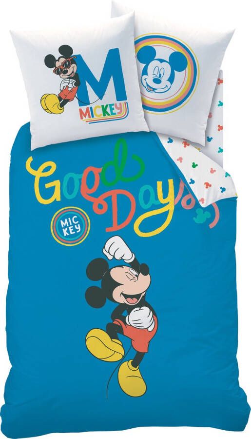 Disney Mickey Mouse Dekbedovertrek Good Days Eenpersoons 140 x 200 cm Katoen