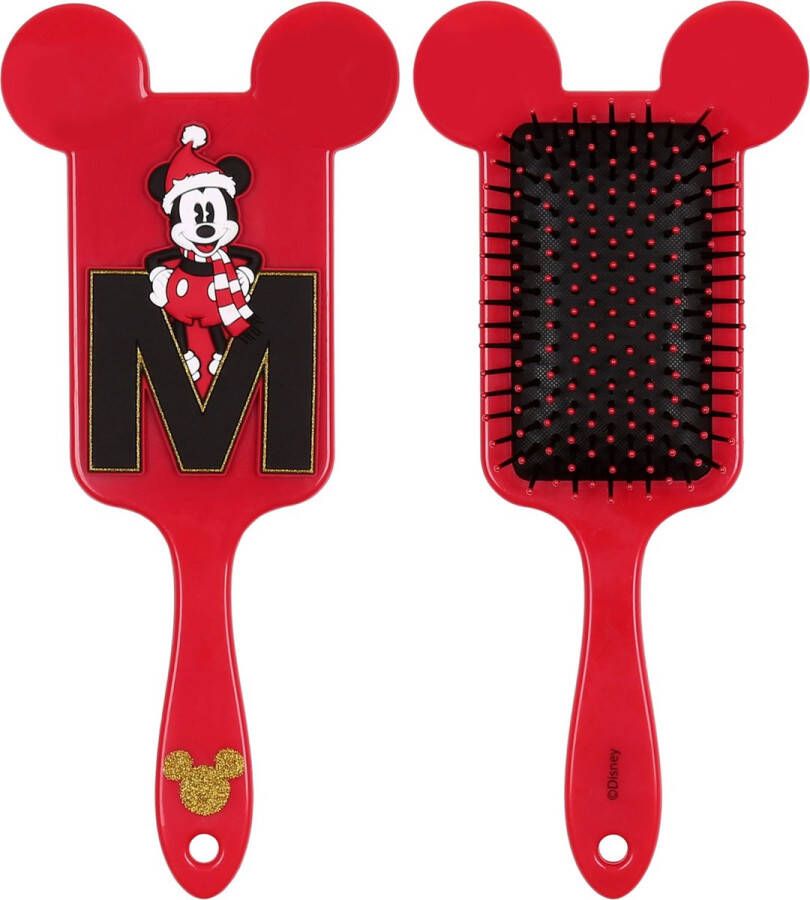 Disney Mickey Mouse Donkerroze Haarborstel Plat Groot Plastic Kerstmis