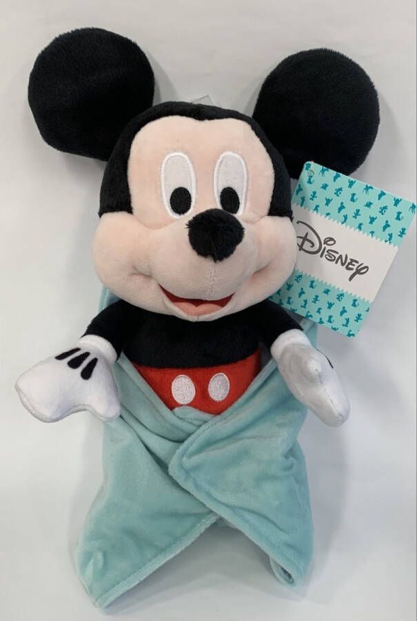 Disney Mickey Mouse knuffel met dekentje 25 cm Pluche Mickey Mouse Disney knuffel