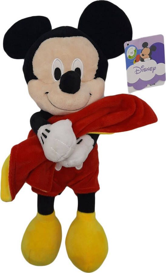 Disney Mickey Mouse Knuffel met Knuffeldoekje Pluche 35 cm