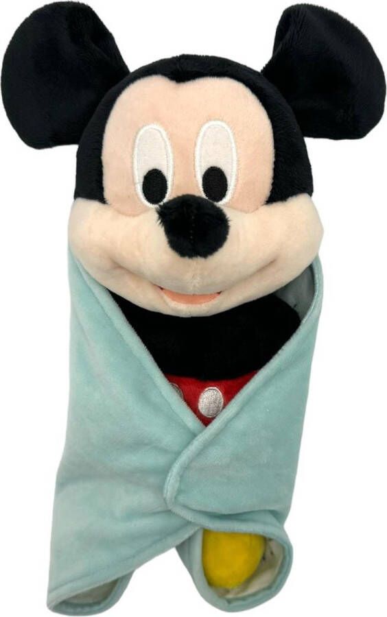 Disney Mickey Mouse met dekentje knuffel 25 cm Pluche