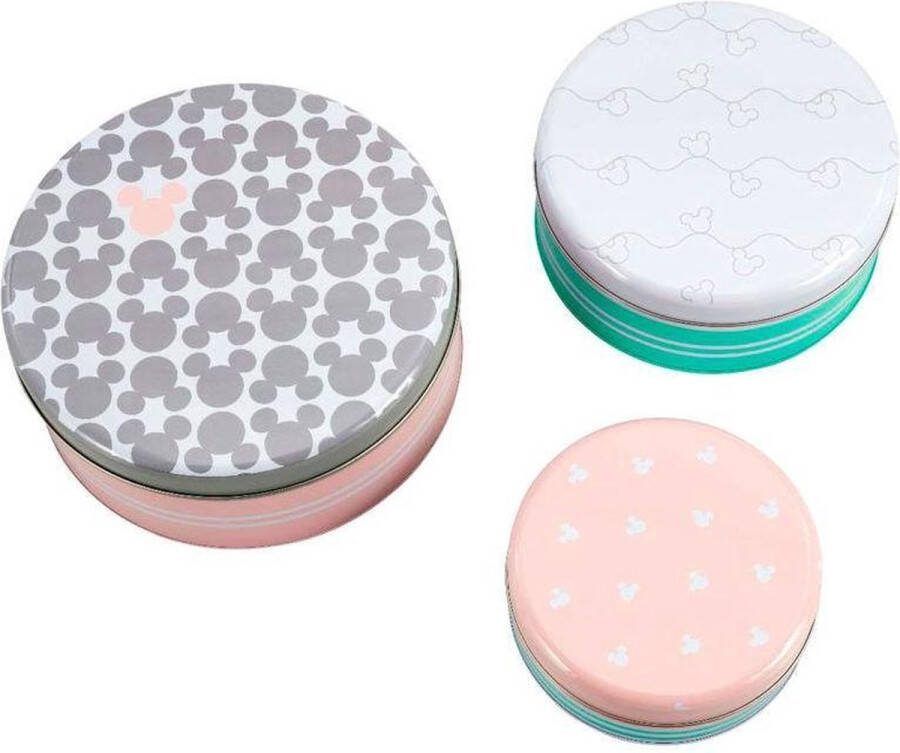 Disney Mickey Mouse Opbergdoosjes Koektrommel Blik 3 stuks