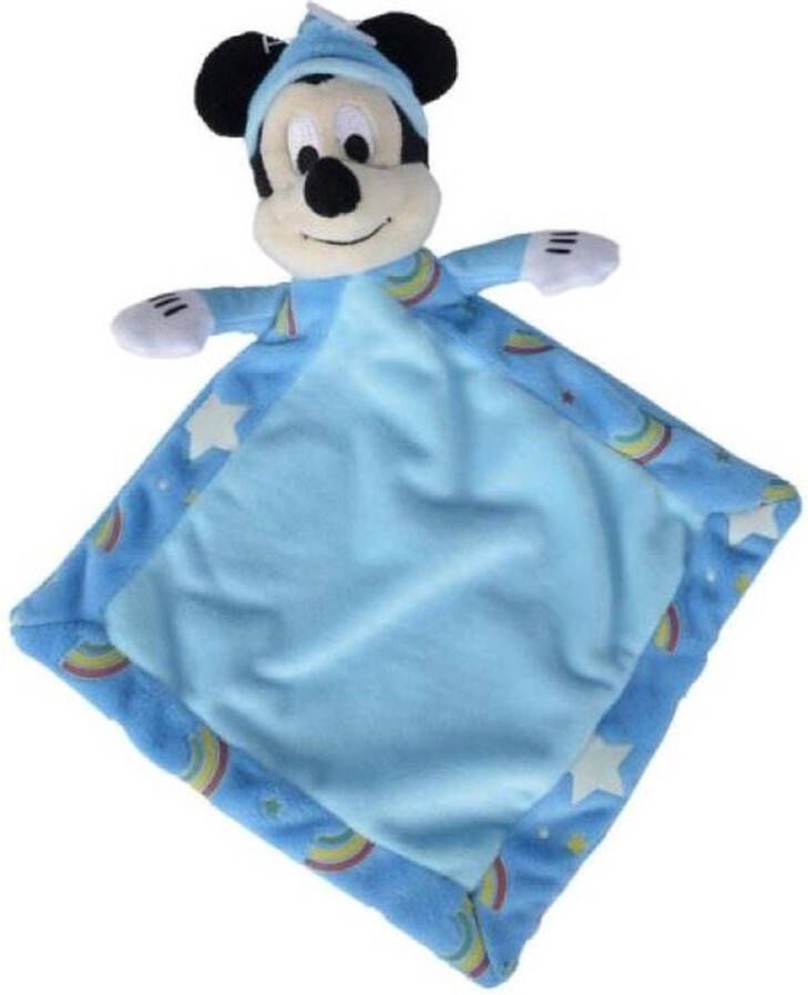 Disney Mickey Mouse Regenboog – Knuffeldoekje Pluche Knuffel 30 cm (Glow In The Dark)