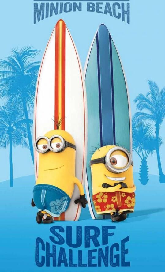 Disney Minion Surf strandlaken badlaken voor kinderen 70 x 120 cm Zwemhanddoeken strandlakens badlakens handoeken voor jongens meisjes