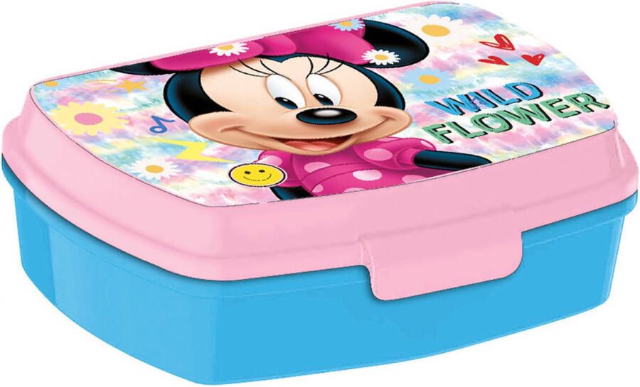 Disney Minnie MouseA broodtrommel lunchbox voor kinderen roze kunststof 20 x 10 cm Lunchboxen