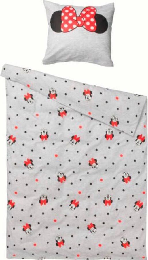 Disney Minnie Mouse Dekbedovertrek 140 x 120 cm Grijs Eenpersoons