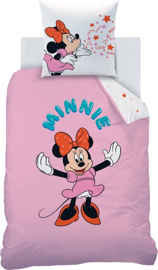 Disney Minnie Mouse Dekbedovertrek Happy Eenpersoons 140 x 200 cm Katoen