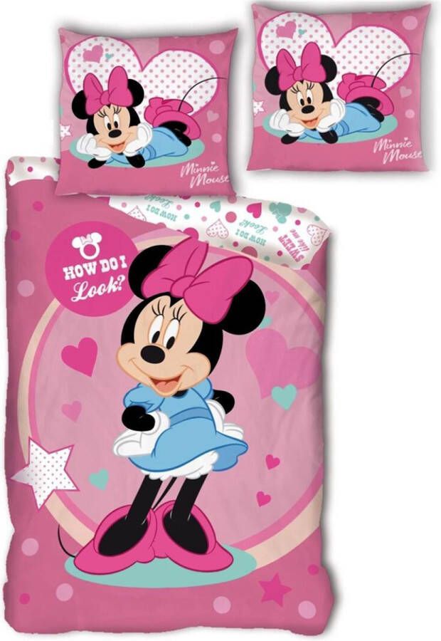 Disney Minnie Mouse Dekbedovertrek How do I look Eenpersoons 140 x 200 cm Polyester